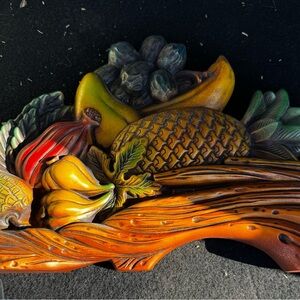 1967 Miller Studio Chalkware Colorful Fruit Wall Decor